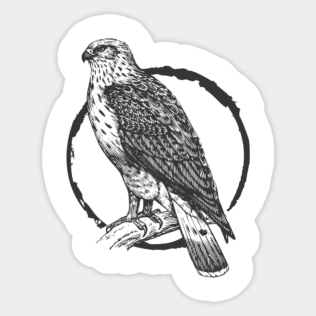 Hawk Hunter Sticker by MineLabel